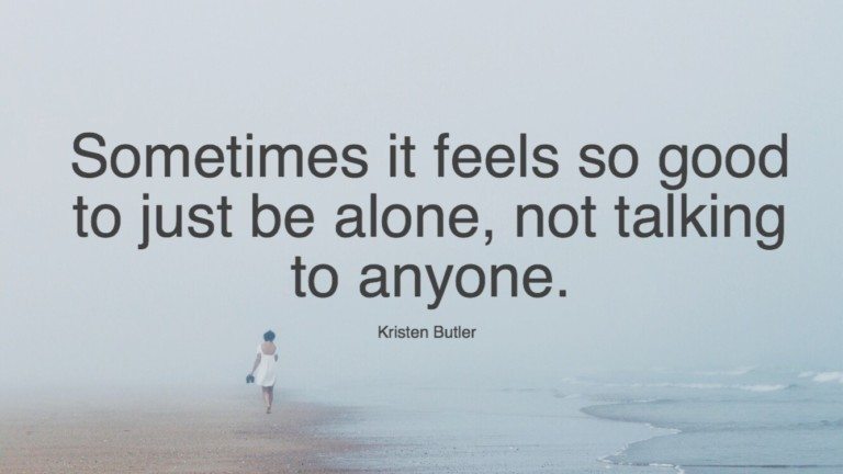 being alone
