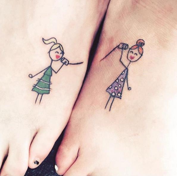 sister bond tattoo