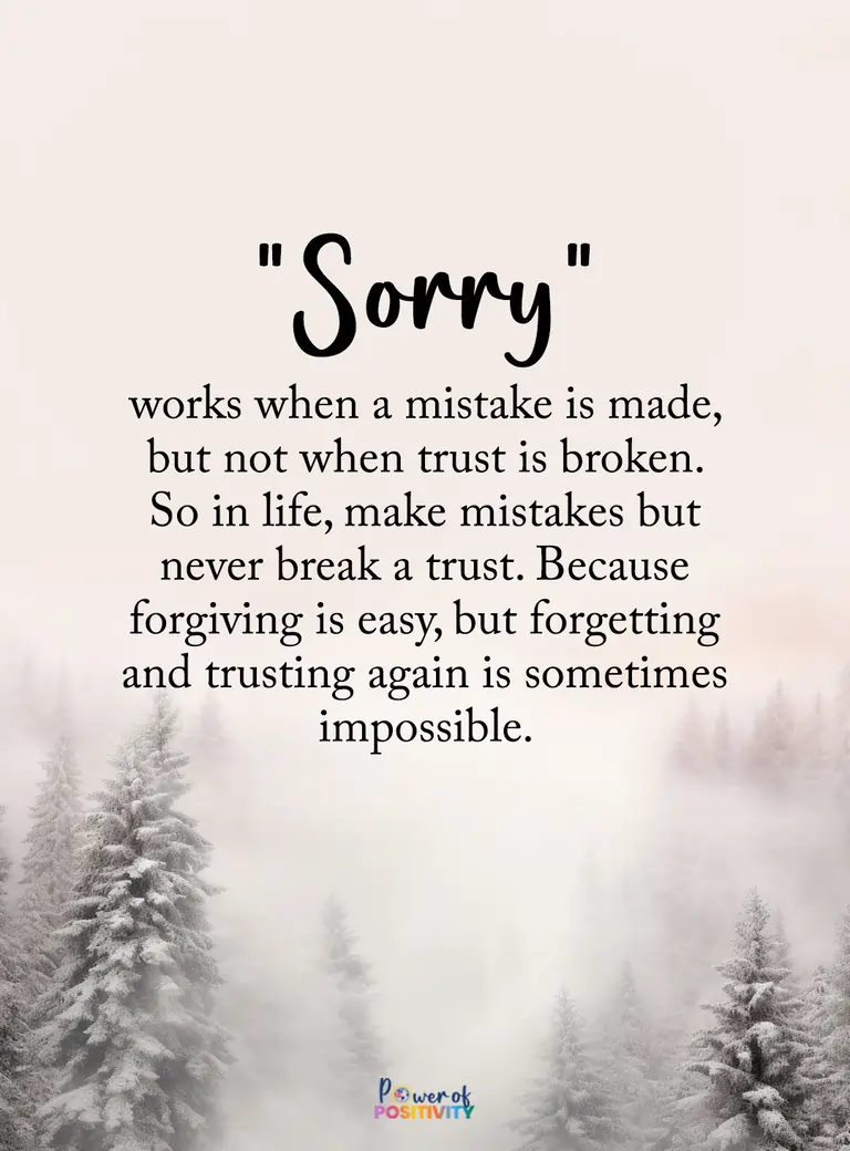 never break a trust