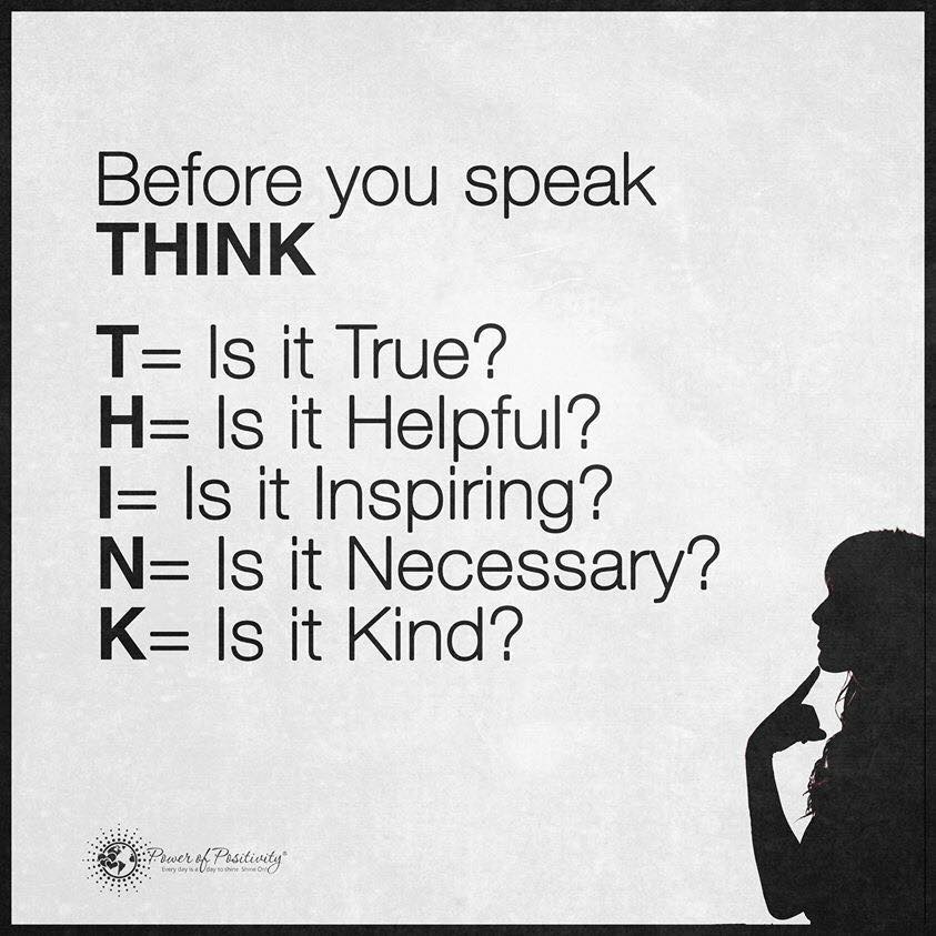 think before you speak