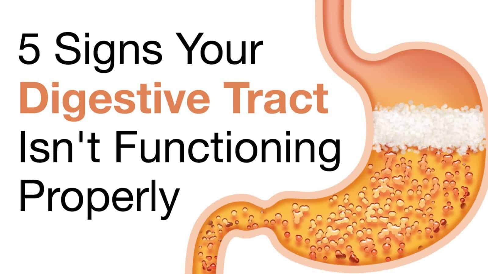 5 Warning Signs Your Digestive Tract Isn’t Functioning Properly