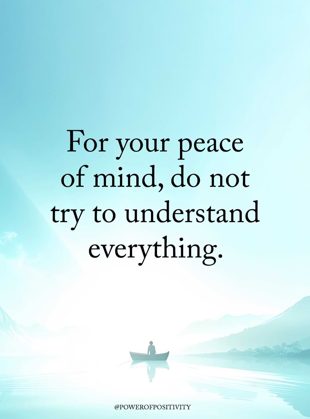 for your piece of mind