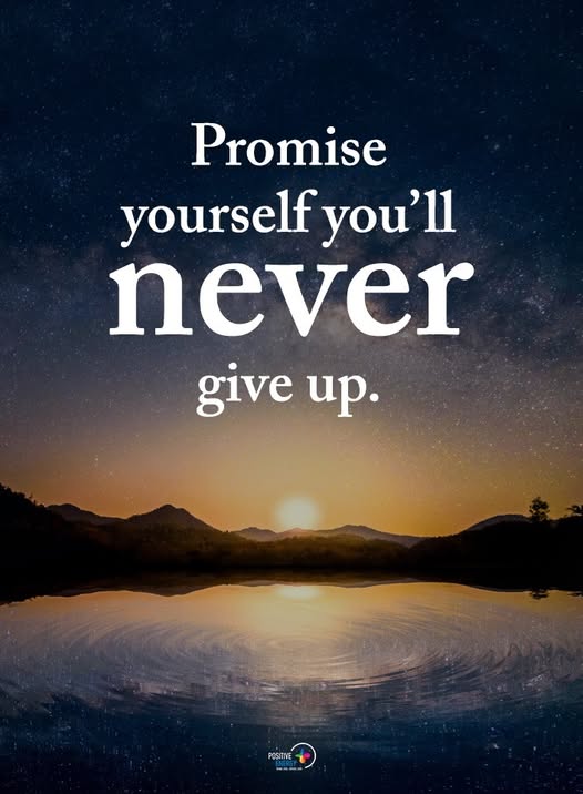 never give up