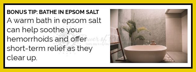 bonus tip hemorrhoids epsom salt bath