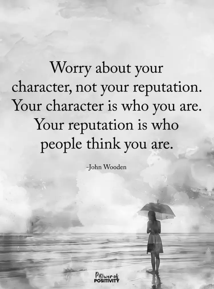 worry about your character