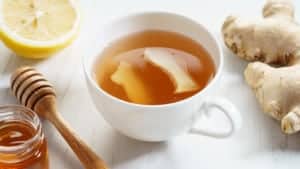 ginger tea to relieve cough and flu