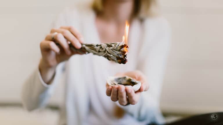 burning sage