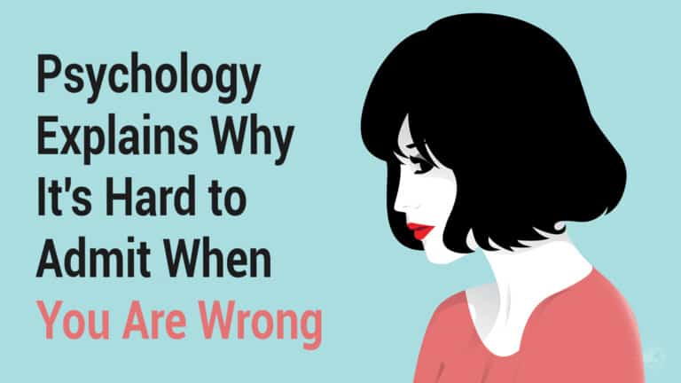 admit when you are wrong
