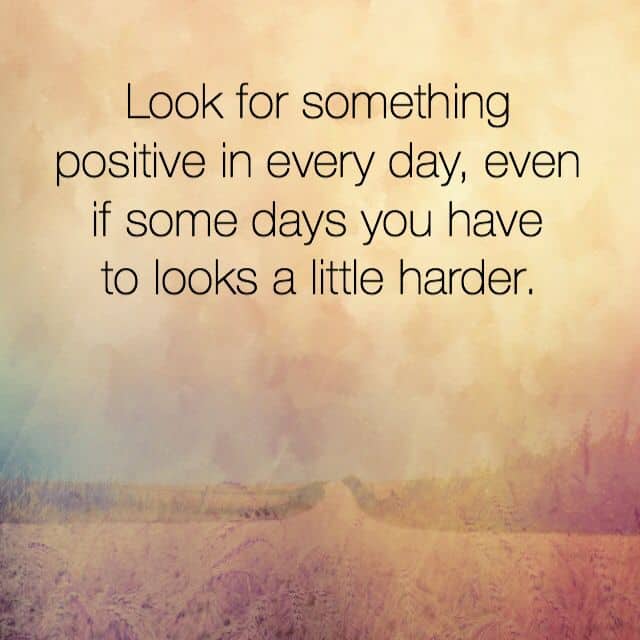 being positive