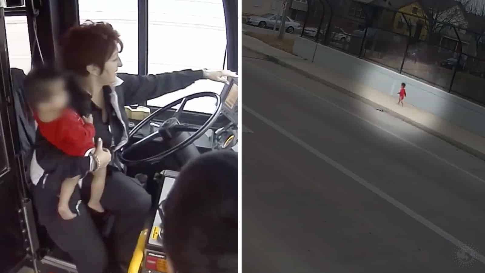 Kind Bus Driver Rescued a Baby Boy Wandering Down a Busy Road