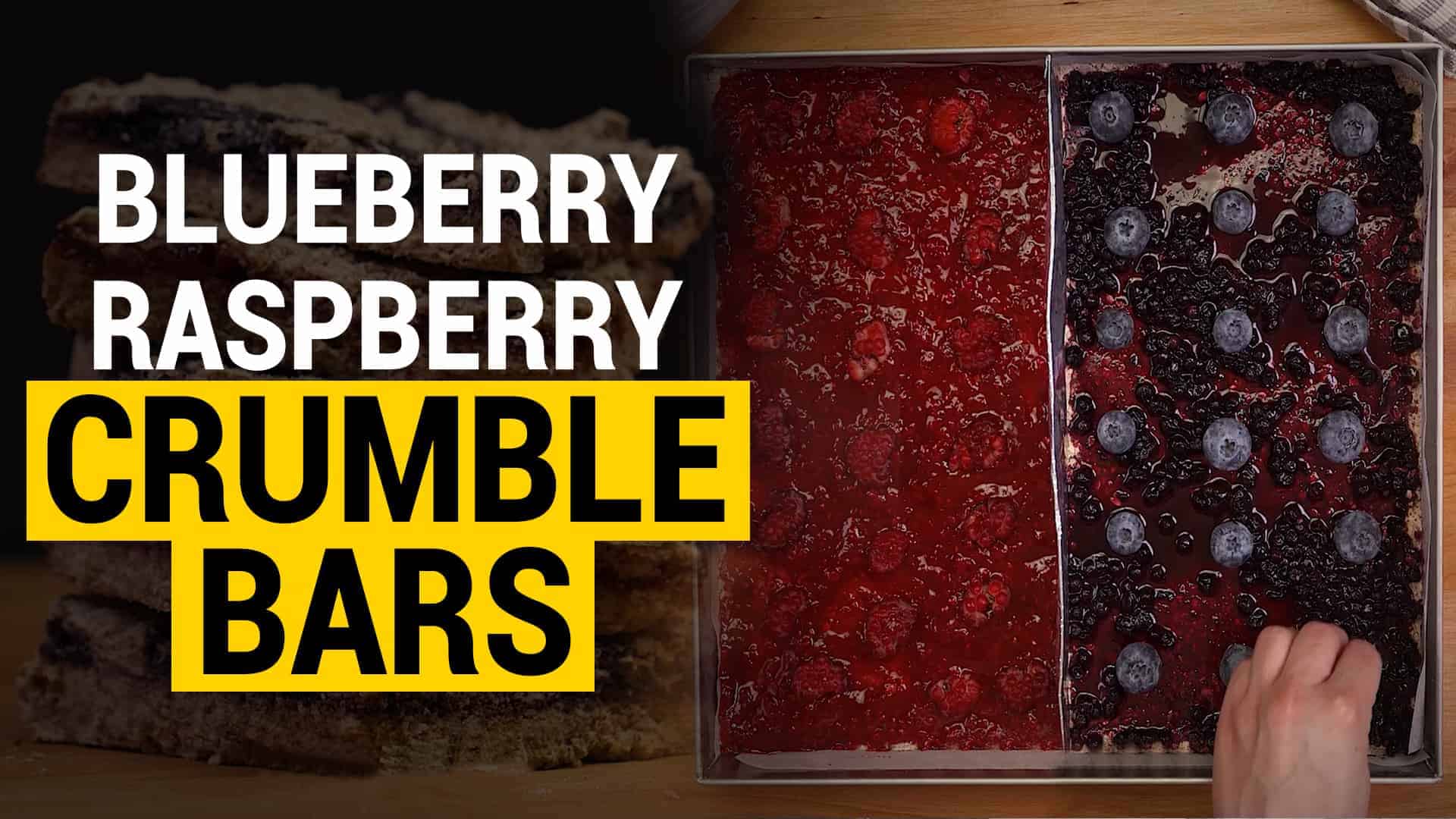 How to Make Blueberry Raspberry Crumble Bars