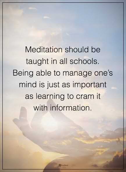 meditation should be thought