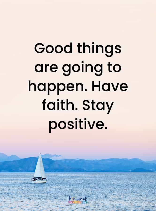 stay positive
