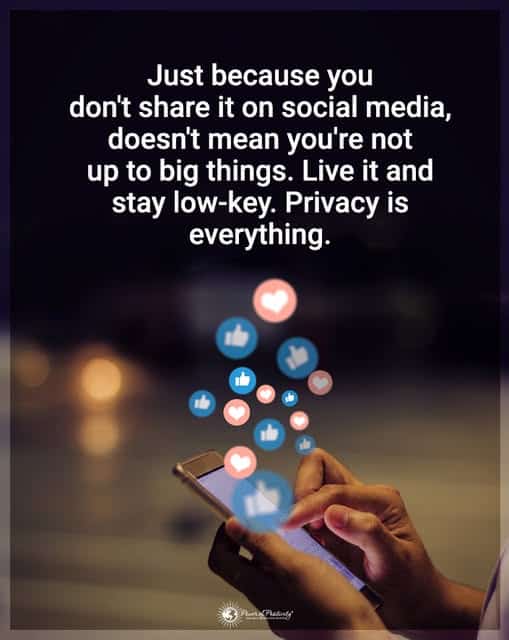 just because you don't share it