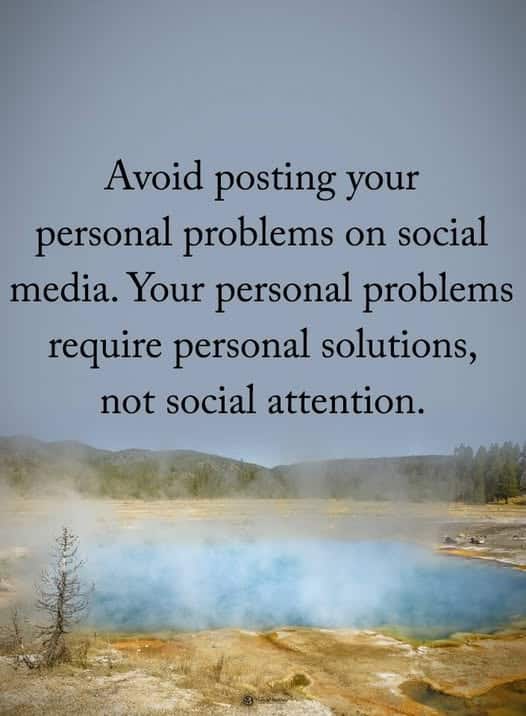 your personal problems require personal solutions