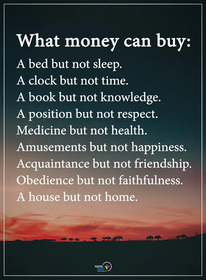 what money can buy