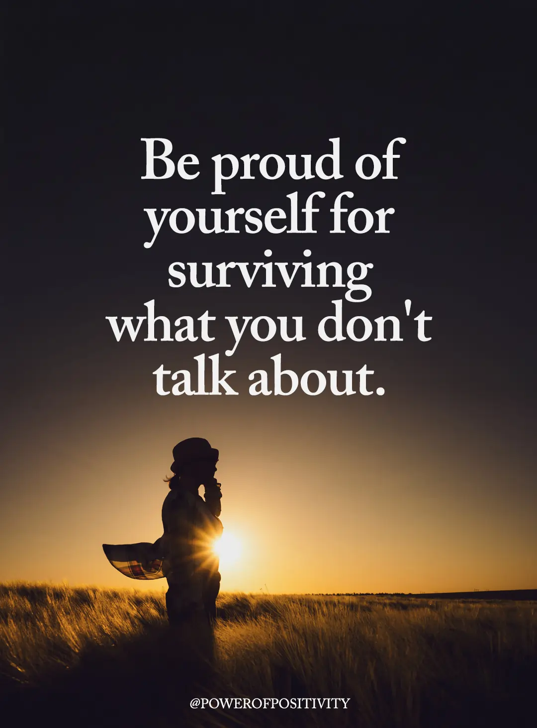 be proud of yourself