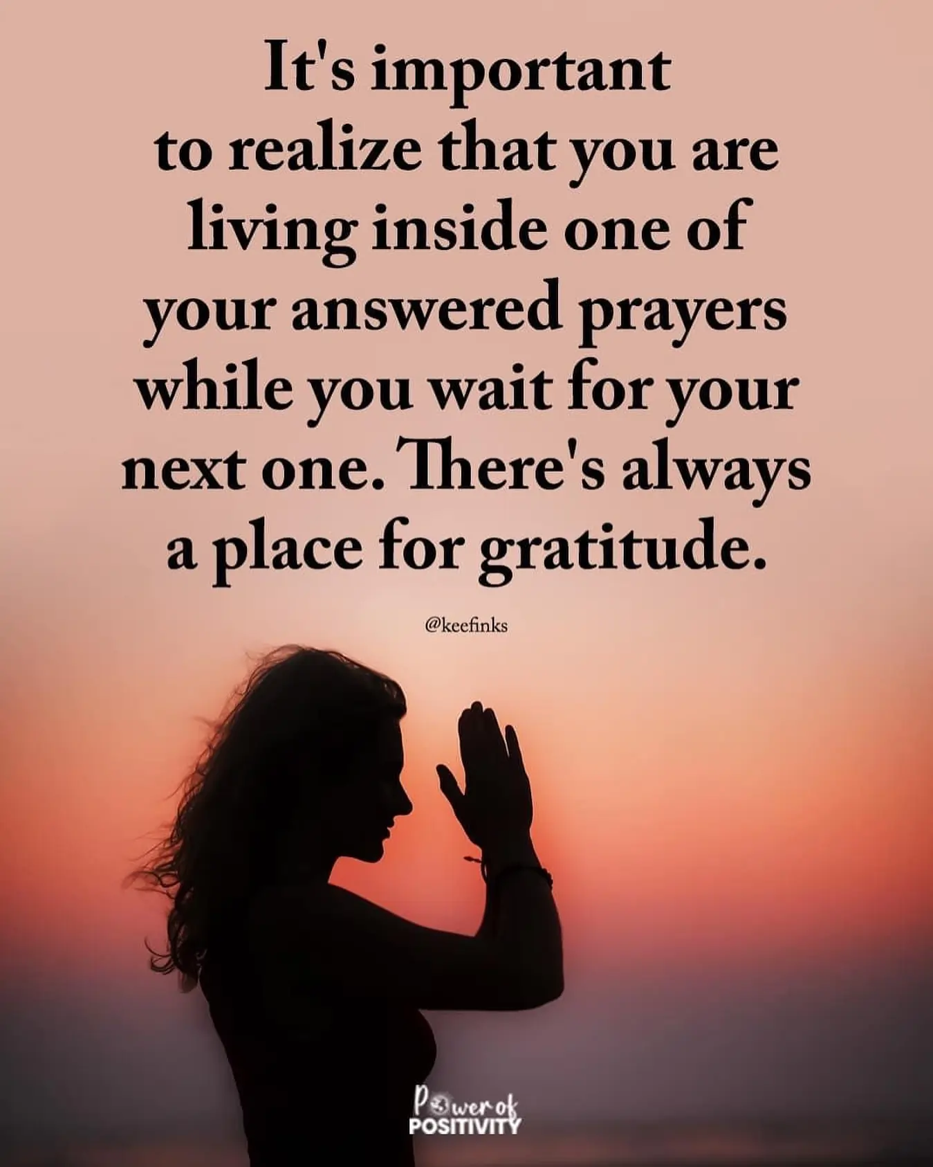 living inside of your answered prayers