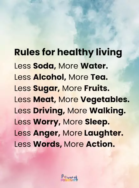 rules for healthy living