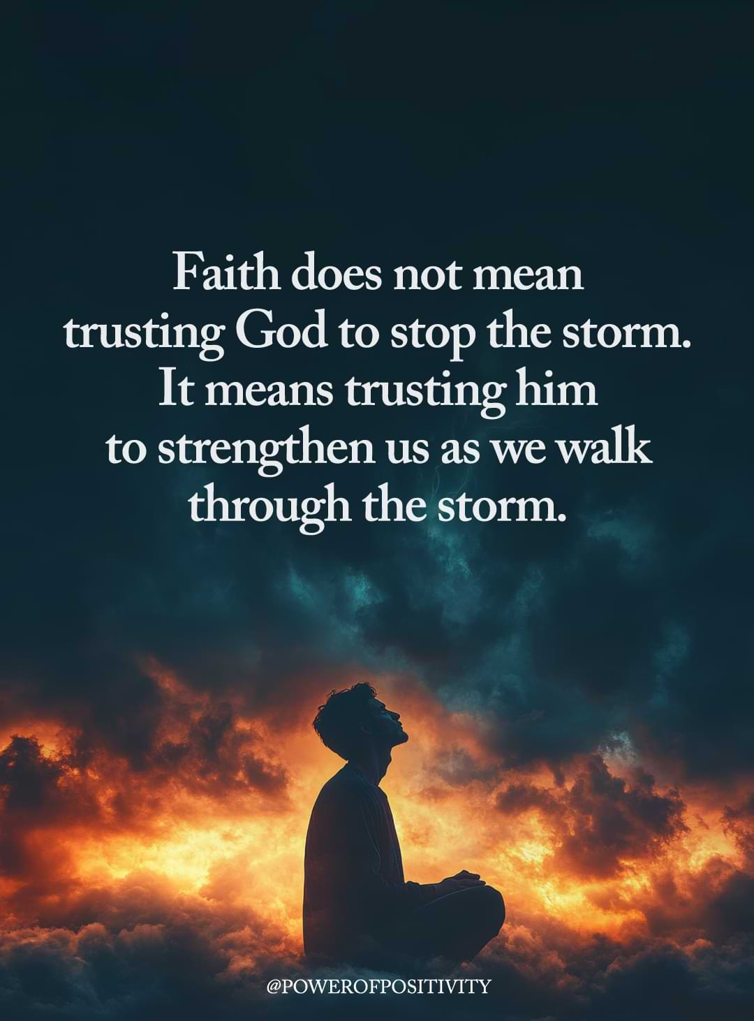 trusting god to stop the storm