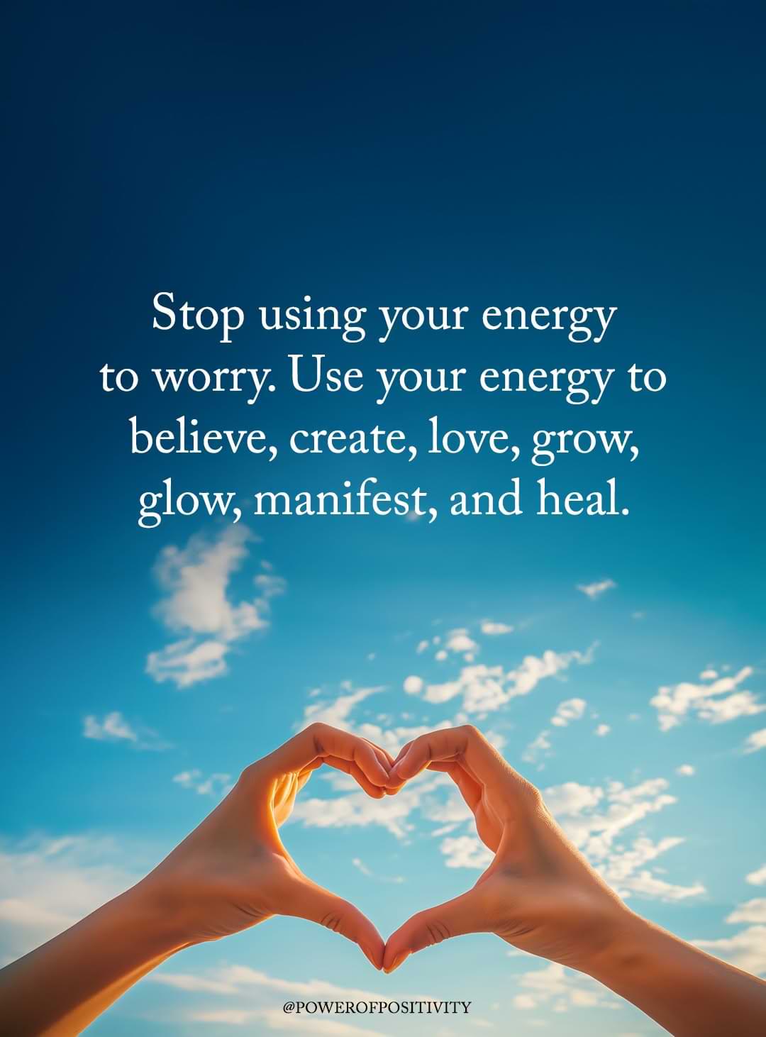 stop using your energy to worry
